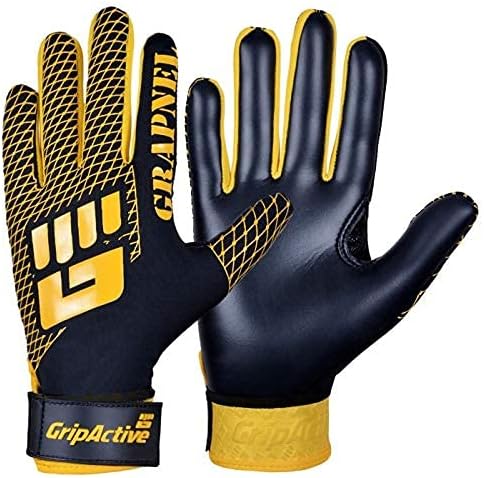 Gold and Black - Grip Active Gaelic Grapnel Gloves - Premium Gaelic Football Gloves