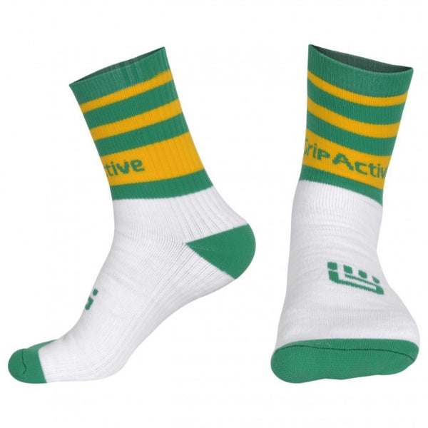 Green And Yellow Mid Leg Socks