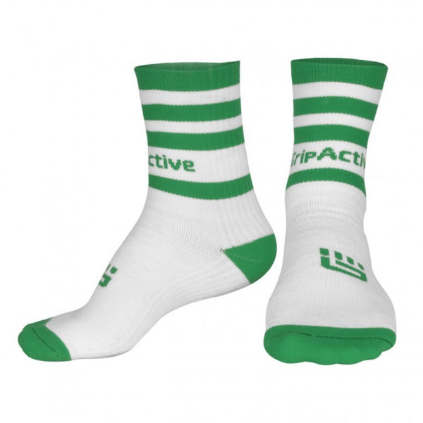 Green and White Mid Leg Socks