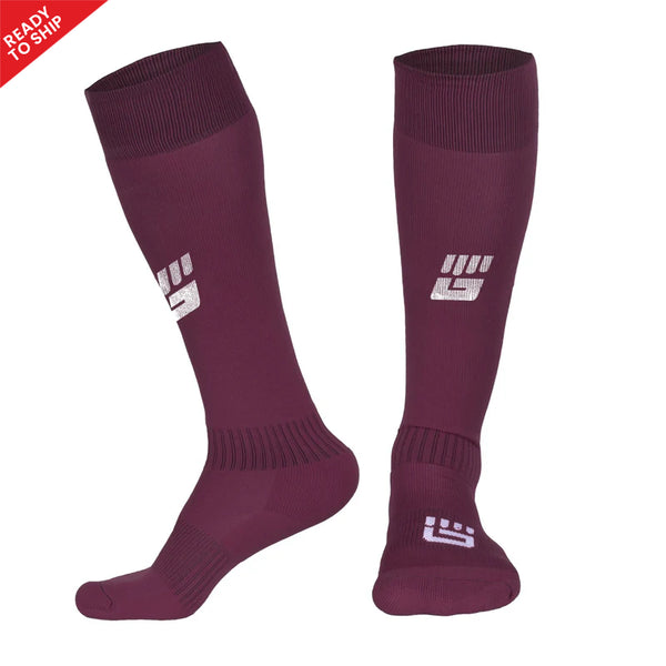 Maroon Long Socks - Unisex Football GAA Gaelic Rugby