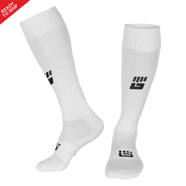 White Long Socks - Unisex Football GAA Gaelic Rugby