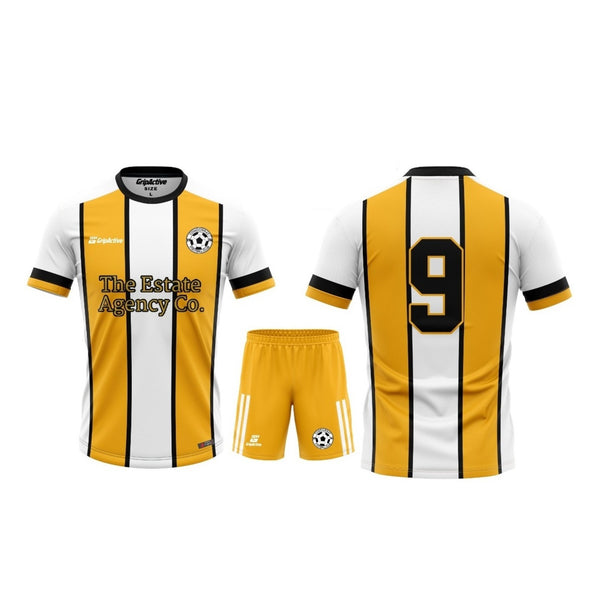 Condorrat FC Match Kit - White/Yellow