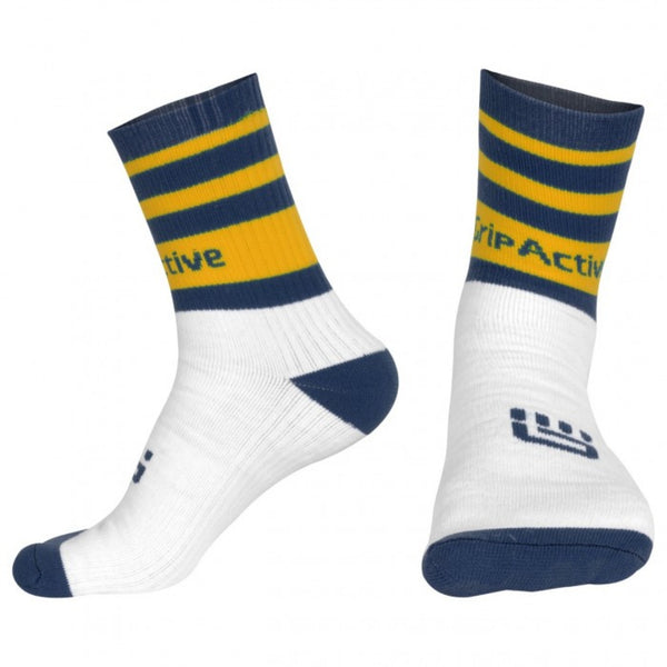 Navy Blue and Yellow Mid Leg Socks