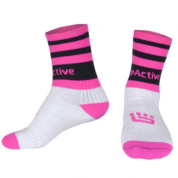 Pink and Black Mid Leg Socks