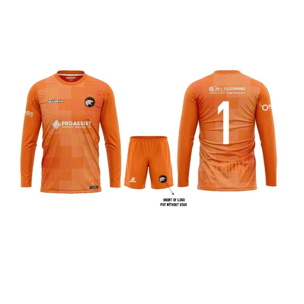 Kit de gardien de but orange Bedford Albion FC