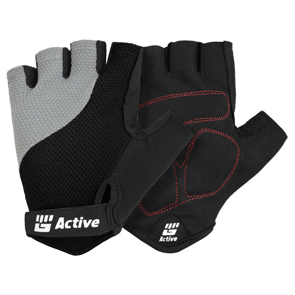 Gants de cyclisme noirs à doigts courts