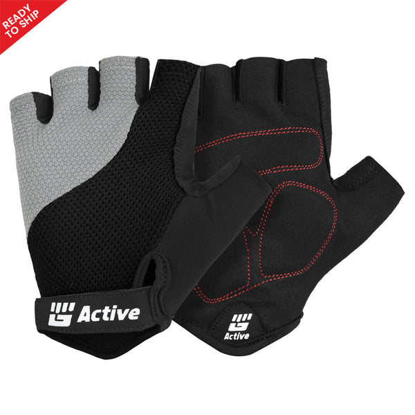 Black Short Finger Cycling Gloves