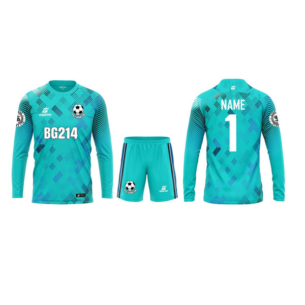 Kit de gardien de but bleu ciel Drus Football Academy