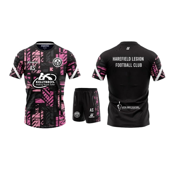 Harefield Legion FC  Black/Pink Training Kit