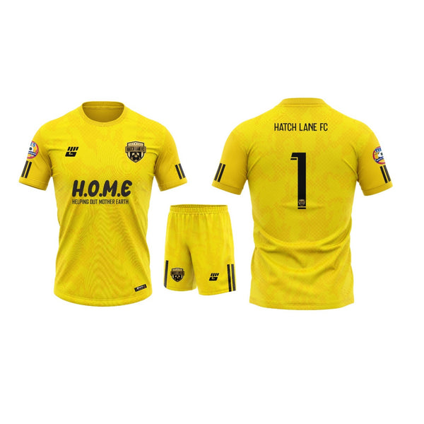 Kit de gardien de but jaune Hatch Lane FC