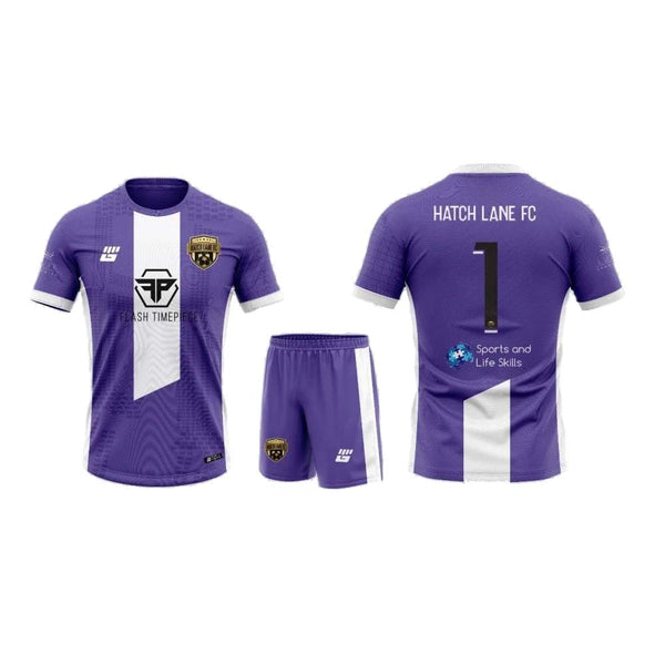 Kit de gardien de but violet Hatch Lane FC