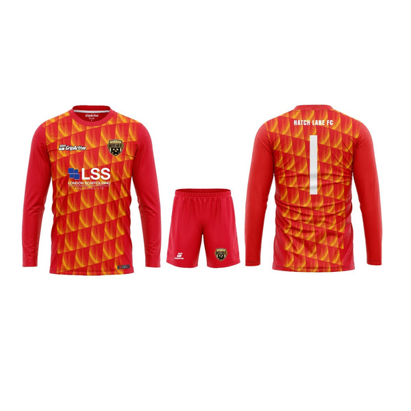 Hatch Lane FC Red Full Sleeves Goalkeeper Kit