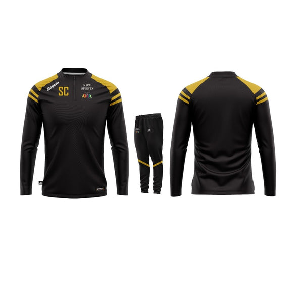 KDW Sports Black Tracksuit