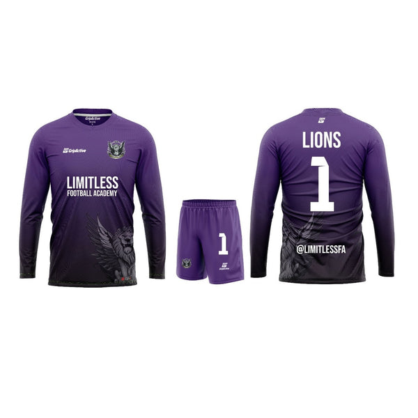 Kit de gardien de but violet Limitless Football Academy